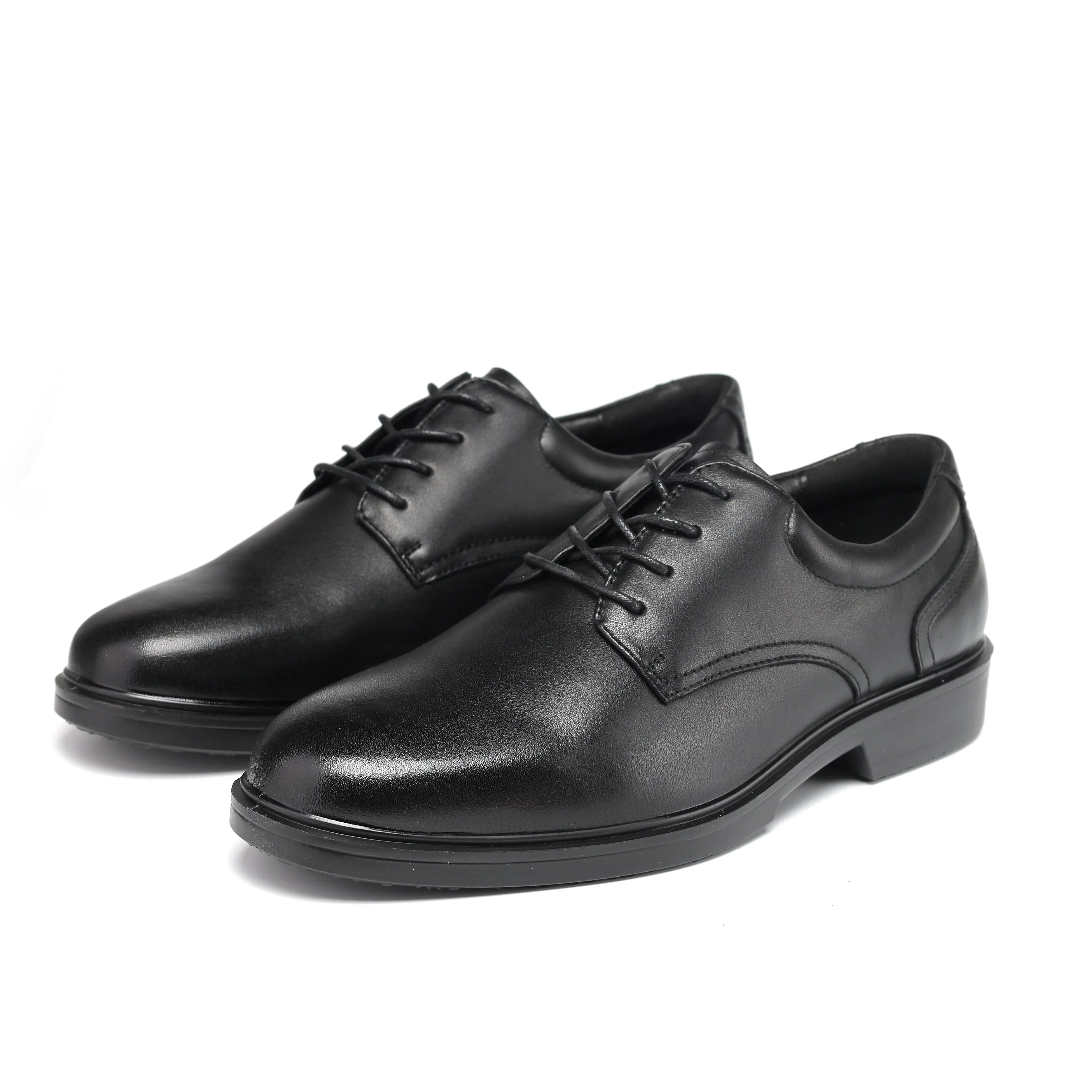 RV2103 Classic Black Men's 4" Oxford Work Shoes - Full Grain Leather with Kevlar Puncture Resistance