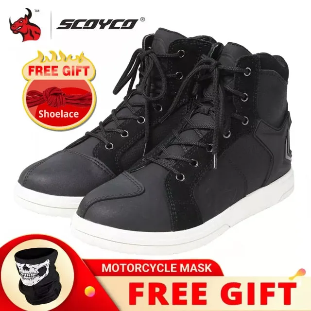SCOYCO Motorcycle Boots Men Casual Shoes