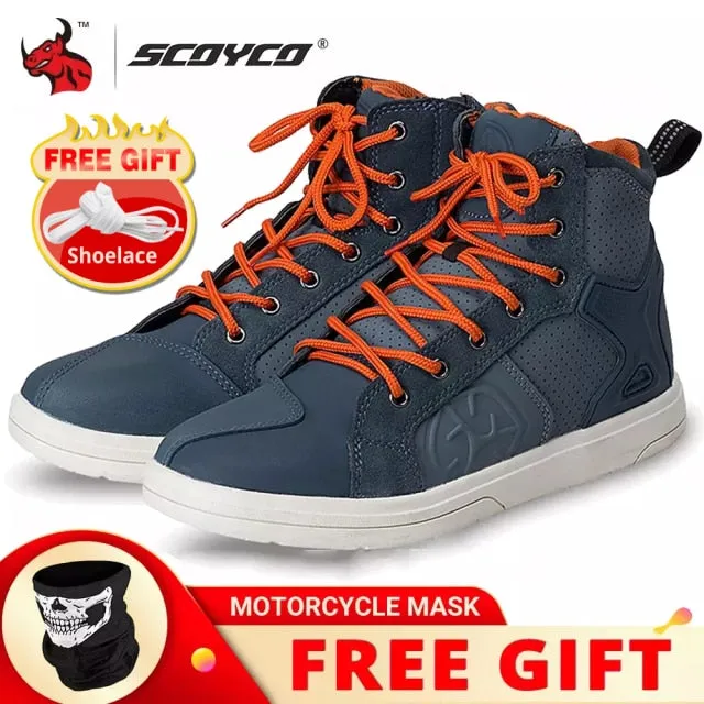 SCOYCO Motorcycle Boots Men Casual Shoes