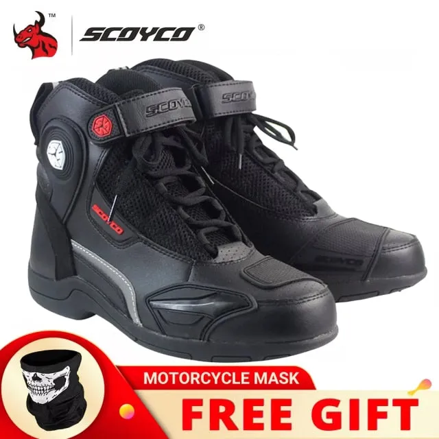 SCOYCO Motorcycle Boots Men Casual Shoes