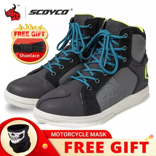 SCOYCO Motorcycle Boots Men Casual Shoes