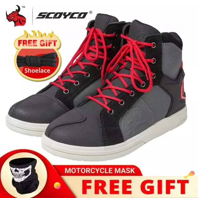 SCOYCO Motorcycle Boots Men Casual Shoes