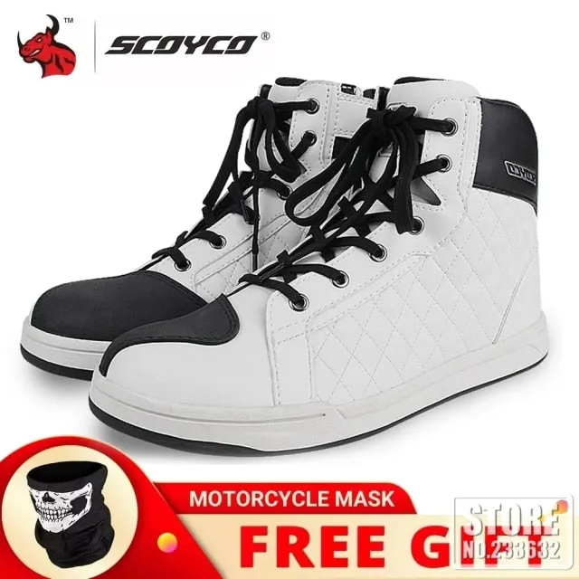 SCOYCO Motorcycle Boots Men Casual Shoes