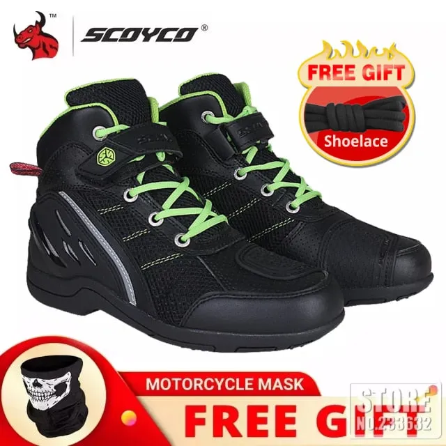 SCOYCO Motorcycle Boots Men Casual Shoes