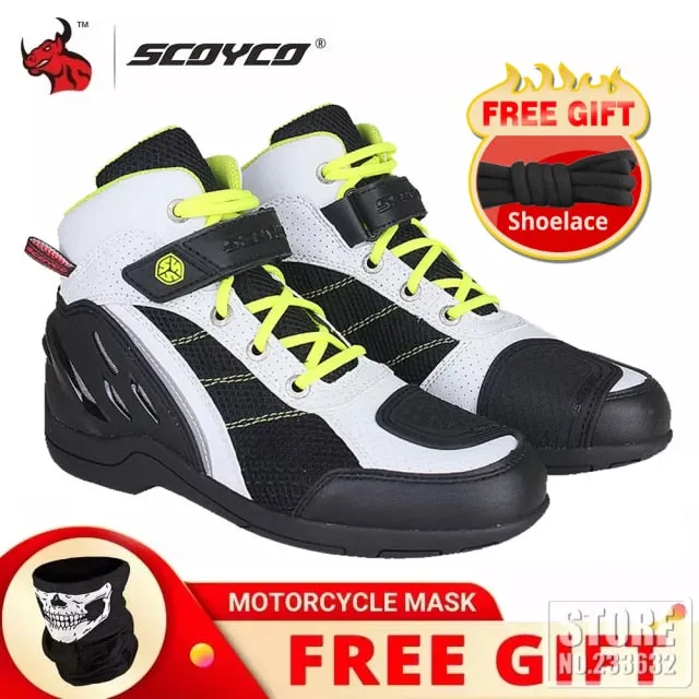 SCOYCO Motorcycle Boots Men Casual Shoes