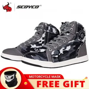 SCOYCO Motorcycle Boots Men Casual Shoes