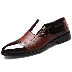 Shiny Leather Shoes Men  Luxury Business Oxford Designer Breathable Formal Dress Shoes Male Office Wedding Flats Footwear