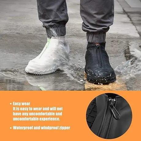 Silicone Shoes Protectors/Covers Easy to Disinfect with Zipper