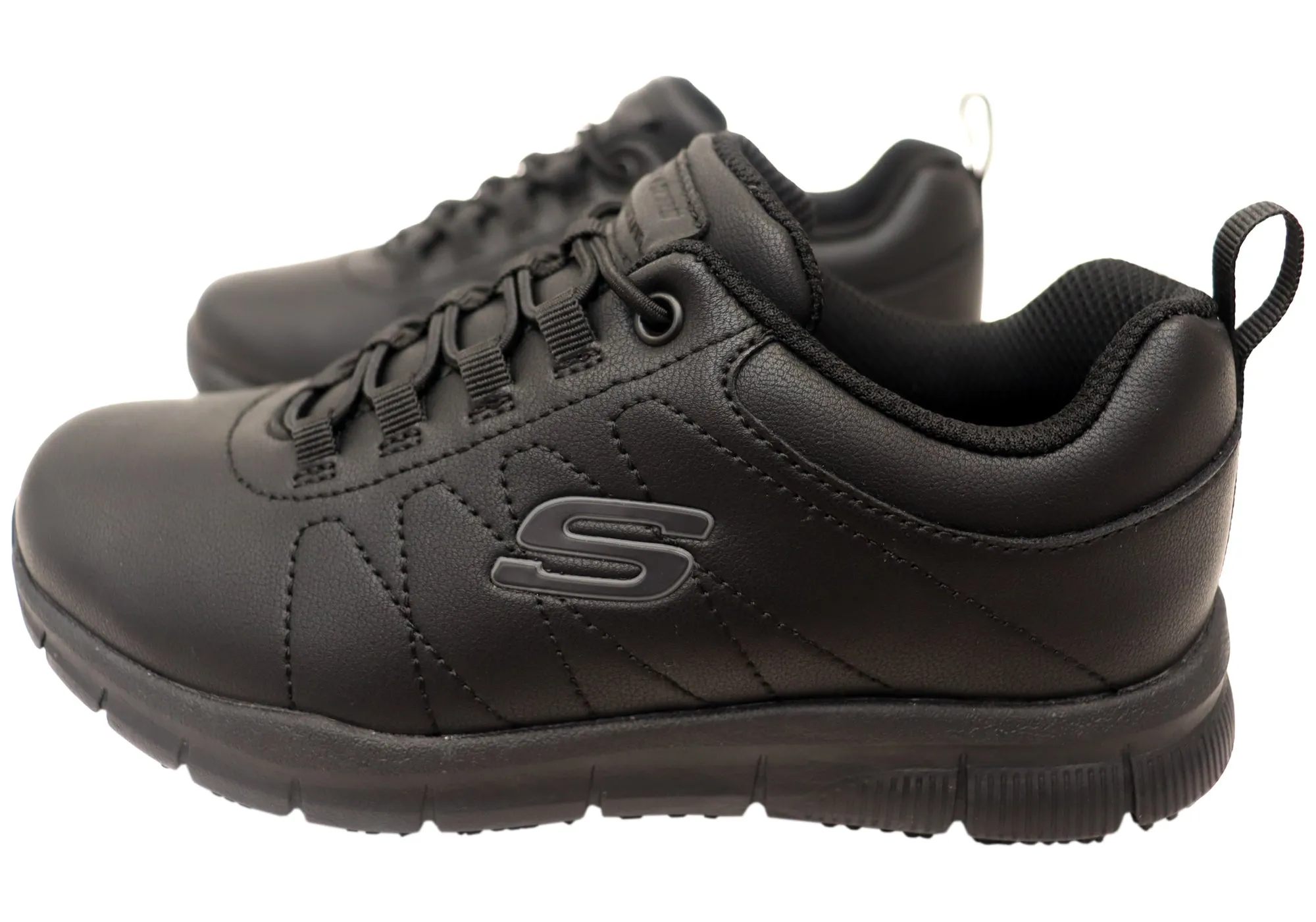 Skechers Womens Work Nampa Beja Comfortable Slip Resistant Work Shoes