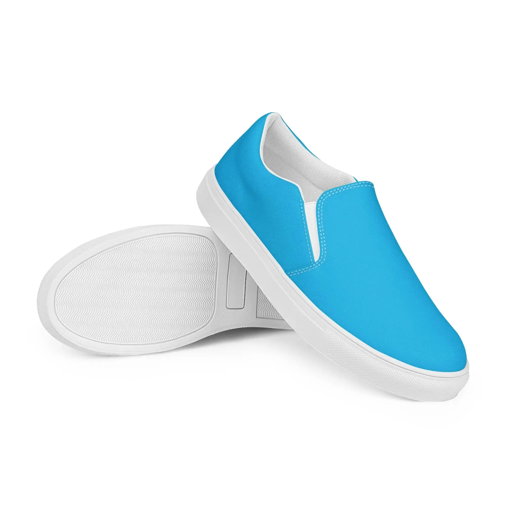Slips by Dockhead Men’s Slip-On Canvas Shoes (Light Blue)