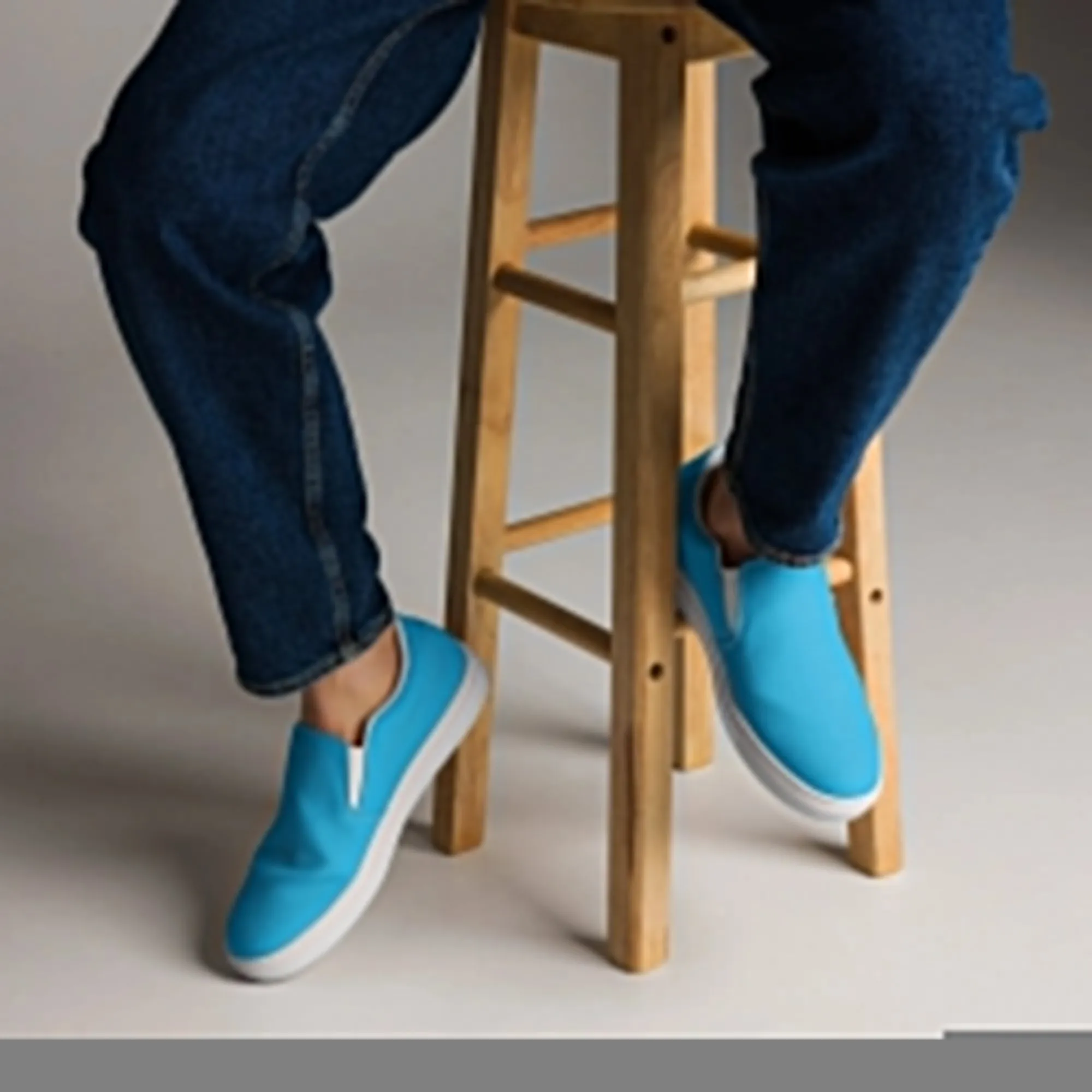 Slips by Dockhead Men’s Slip-On Canvas Shoes (Light Blue)