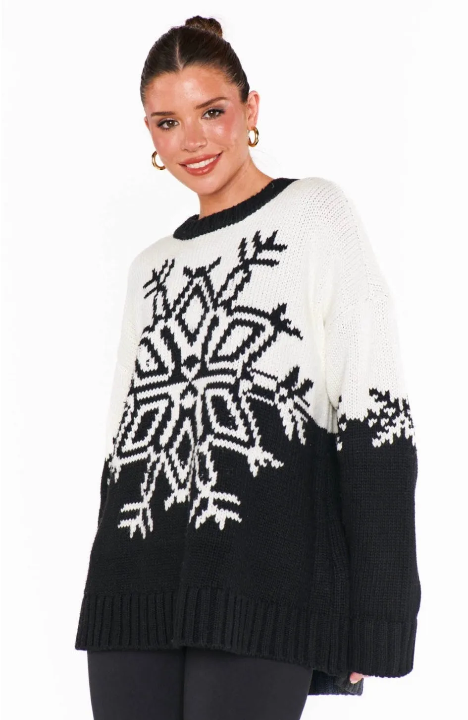 Snowflake Knit Sweater