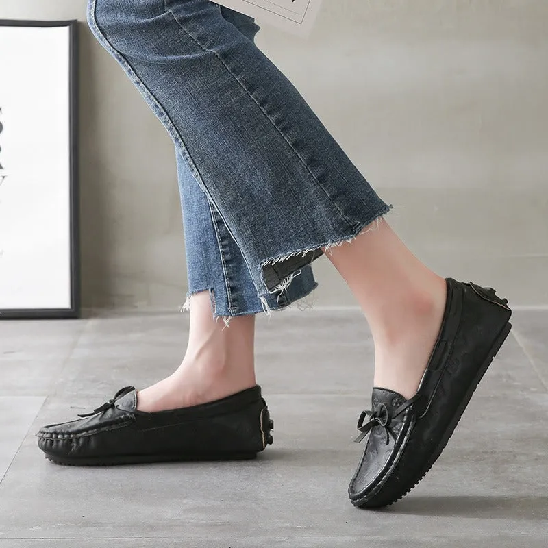 Soft Leather Fashion All-Match Comfy Flat Women's Loafer
