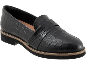 Softwalk Walsh - Womens Loafers Black Croco (027)