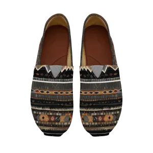 Southwestern Brown Stripes - Mens Casual Slip On Shoes