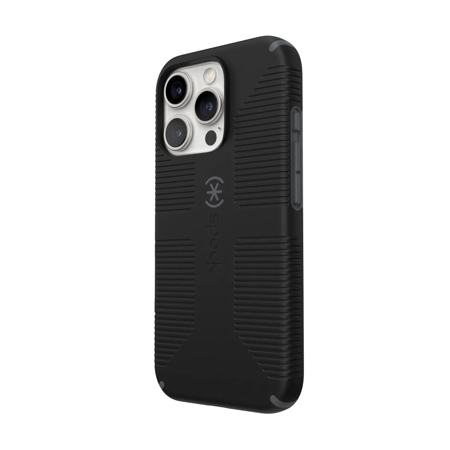Speck Candyshell Grip MagSafe Case – Apple iPhone 16 Pro – Black & Slate Grey