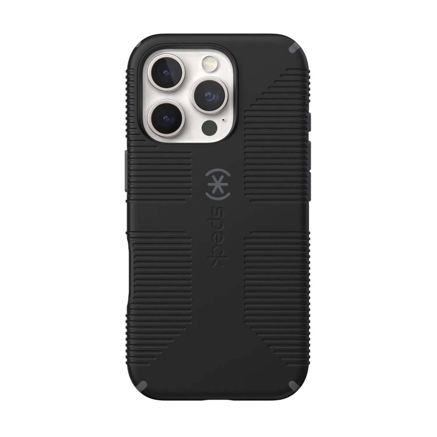 Speck Candyshell Grip MagSafe Case – Apple iPhone 16 Pro – Black & Slate Grey