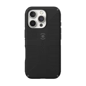 Speck Candyshell Grip MagSafe Case – Apple iPhone 16 Pro – Black & Slate Grey