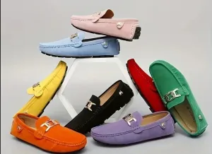 Split Leather Men Loafers Slip on Flats Casual Shoes for Women Moccasins Super Soft Female Footwear