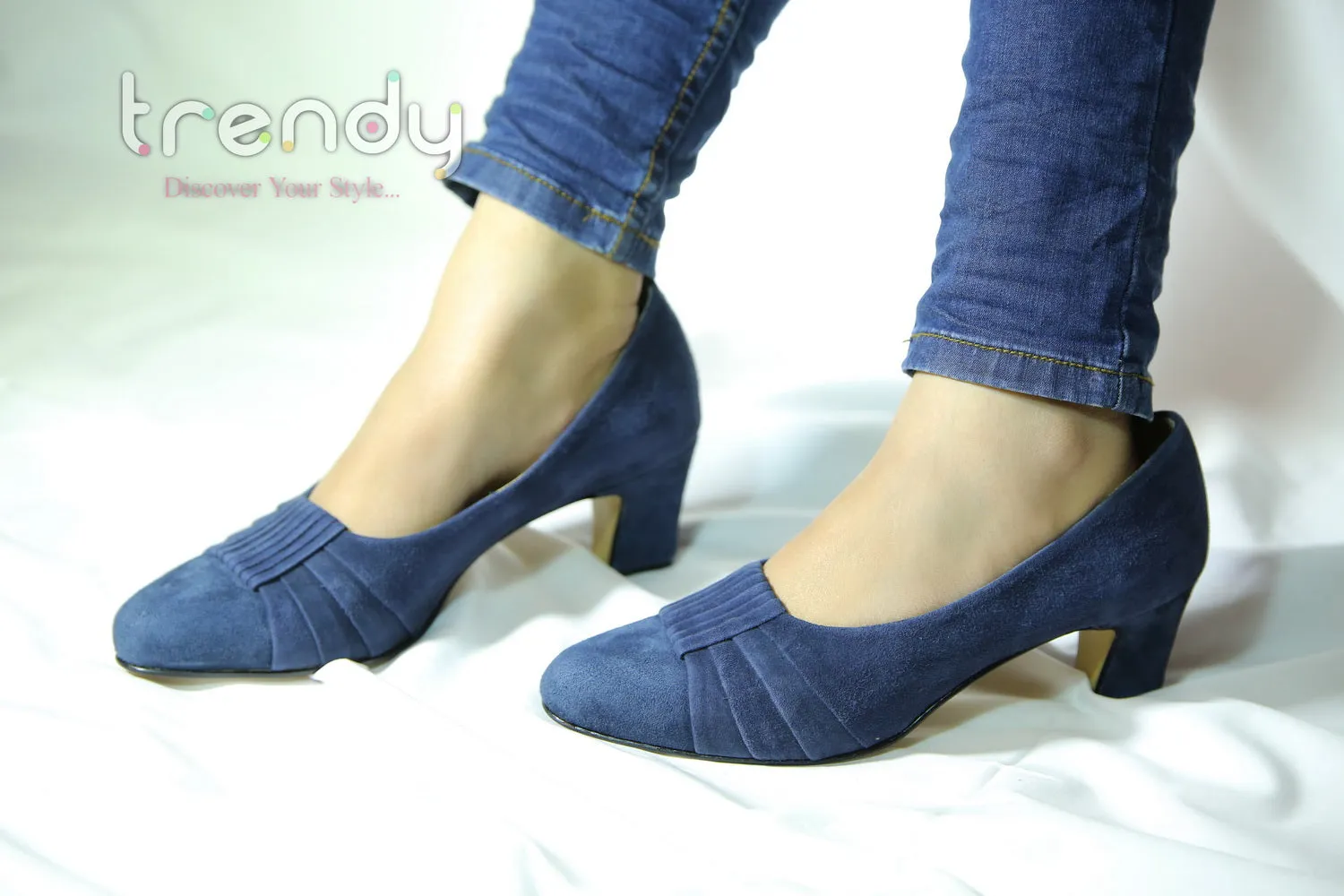 Suede leather Court Shoes Design ZA013