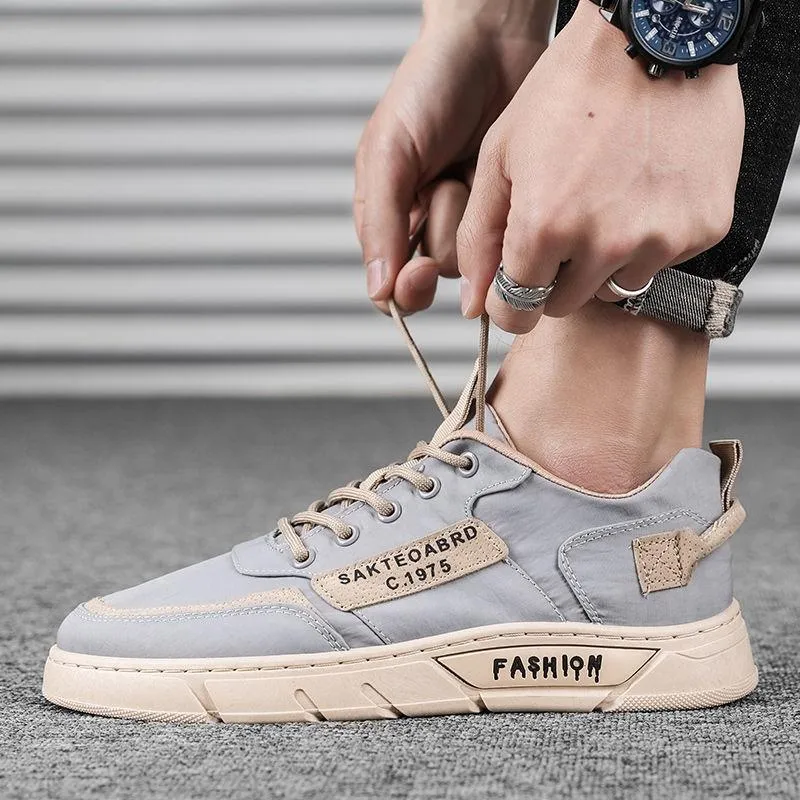 Summer Breathable Men's Shoes Korean Style Boys Board Shoes Umbrella Canvas Shoes All-match Sports Casual Shoes