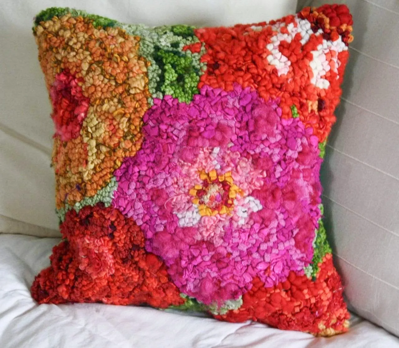 Summer Flowers Pillow Top Kit 12" x 12"