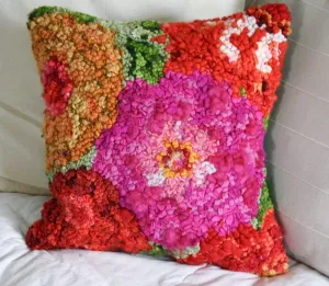 Summer Flowers Pillow Top Kit 12" x 12"