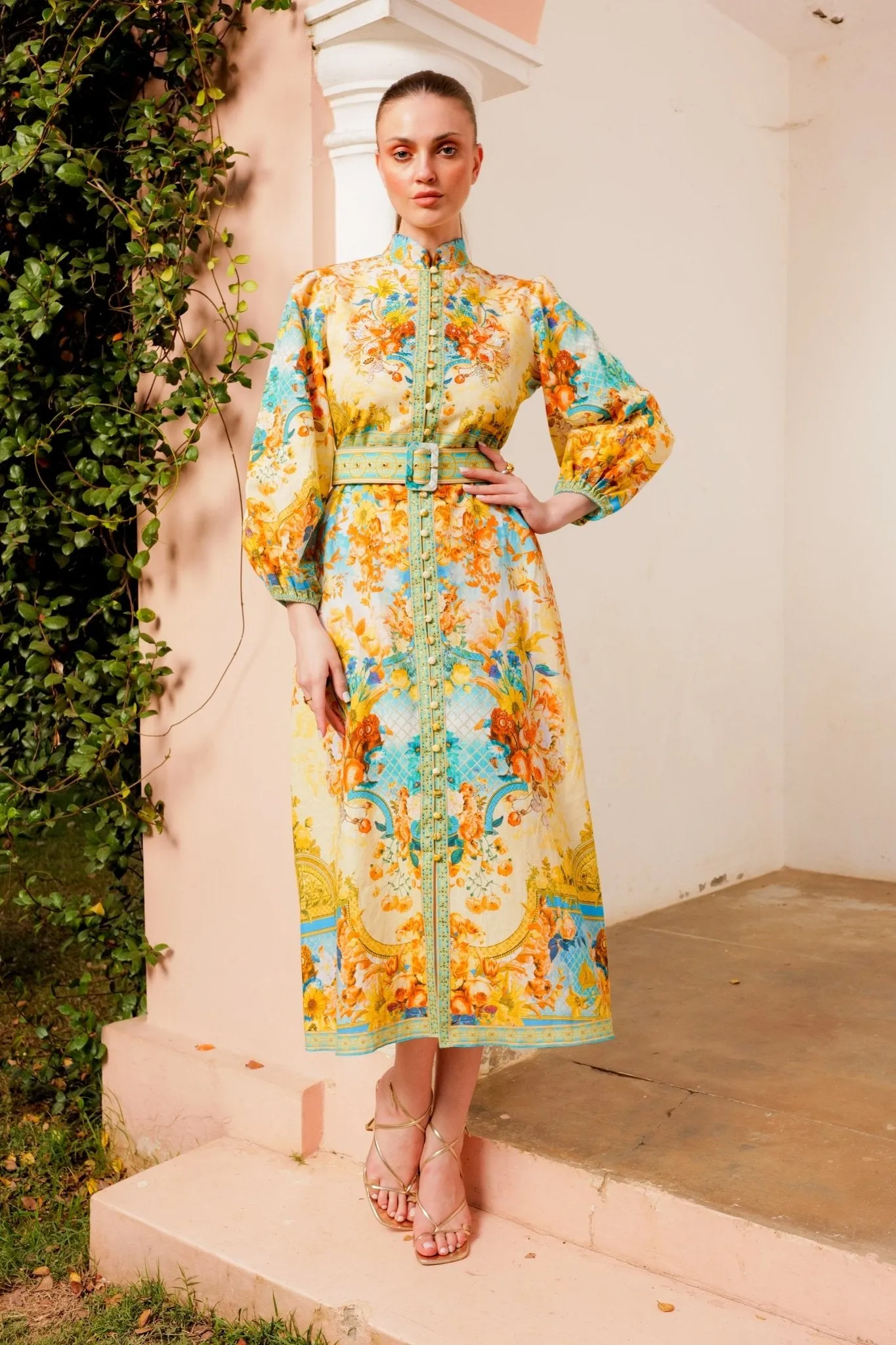SUMMER GARDEN LINEN DRESS
