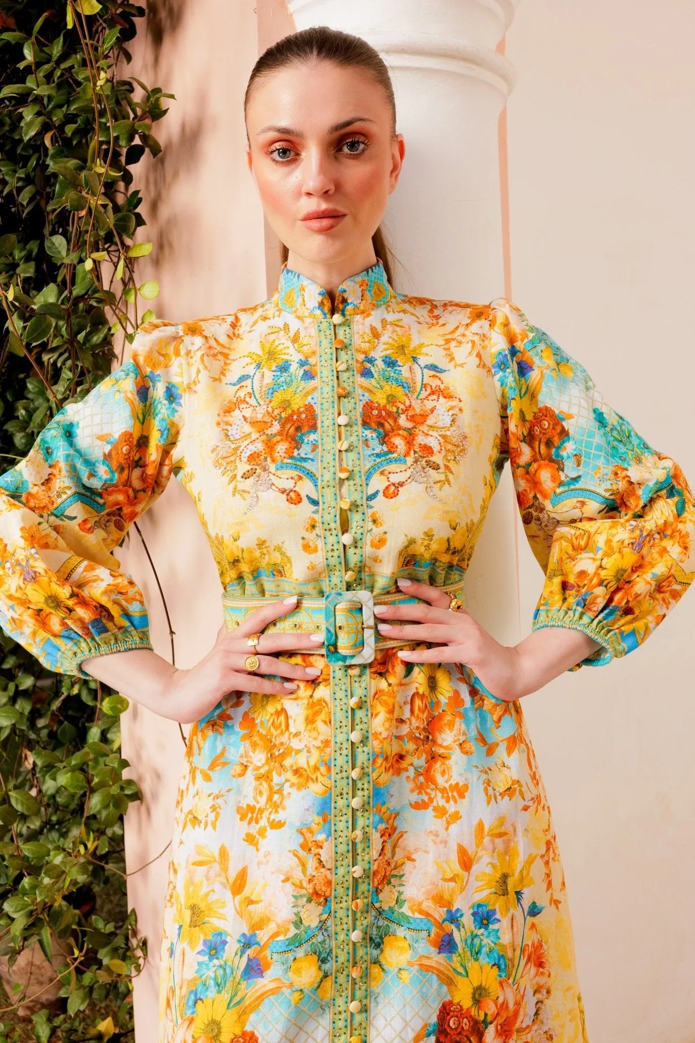 SUMMER GARDEN LINEN DRESS