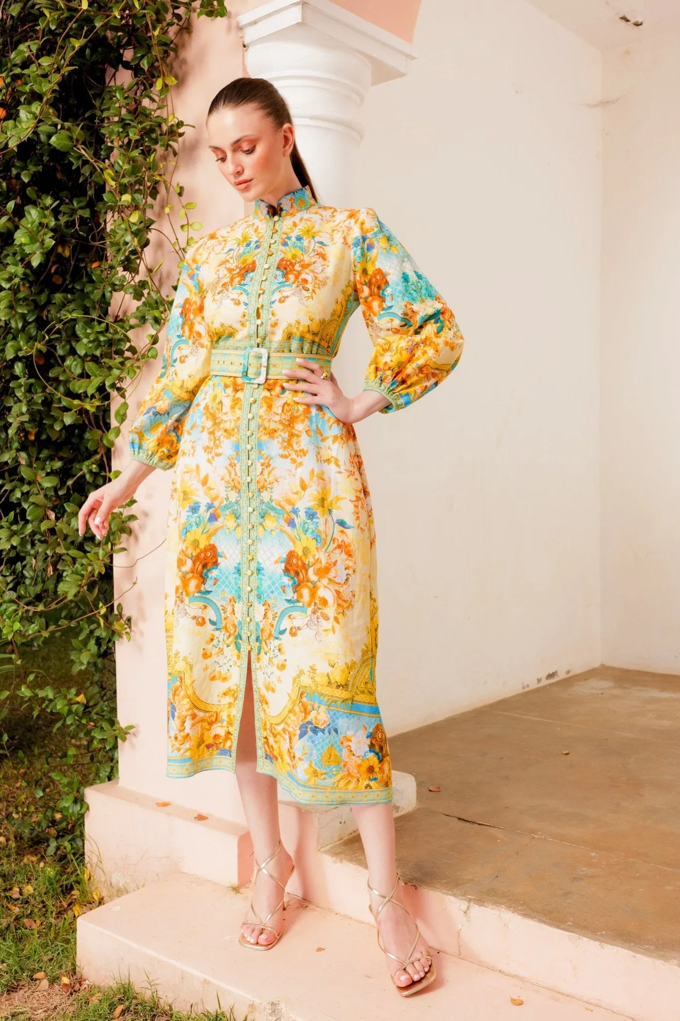 SUMMER GARDEN LINEN DRESS