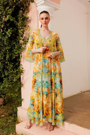 SUMMER GARDEN LONG JACKET W SPLIT SLEEVES