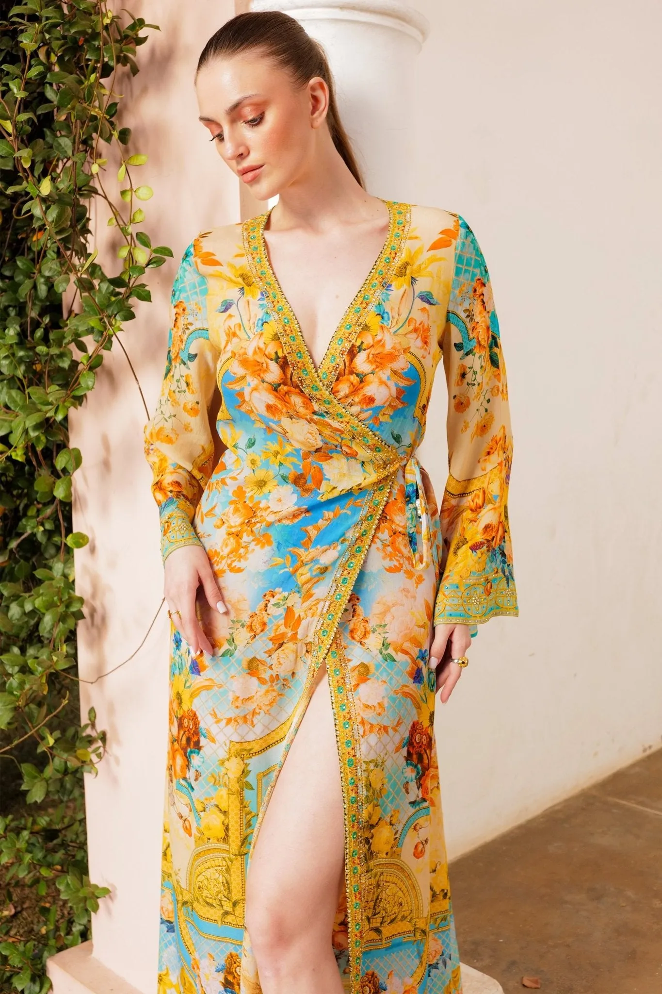 SUMMER GARDEN WRAP DRESS