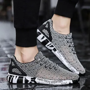 Summer Men's Mesh Breathable Shoes Men's Trendy Shoes All-match Fashion Casual Sports Running Shoes