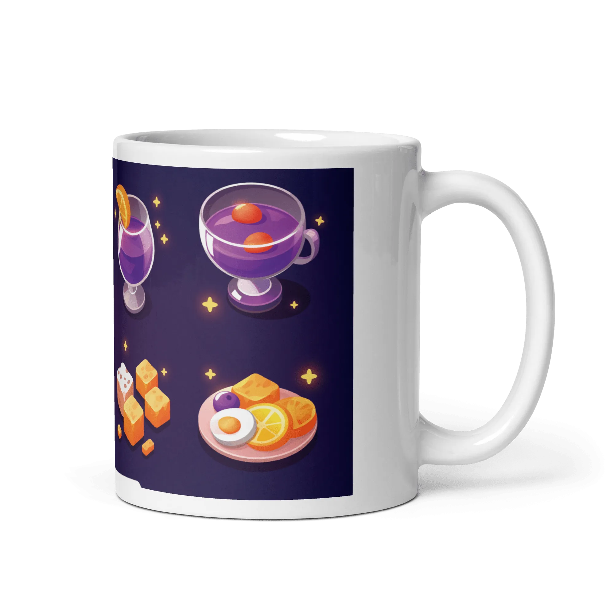 Swipe Up For Breakfast White Glossy Mug