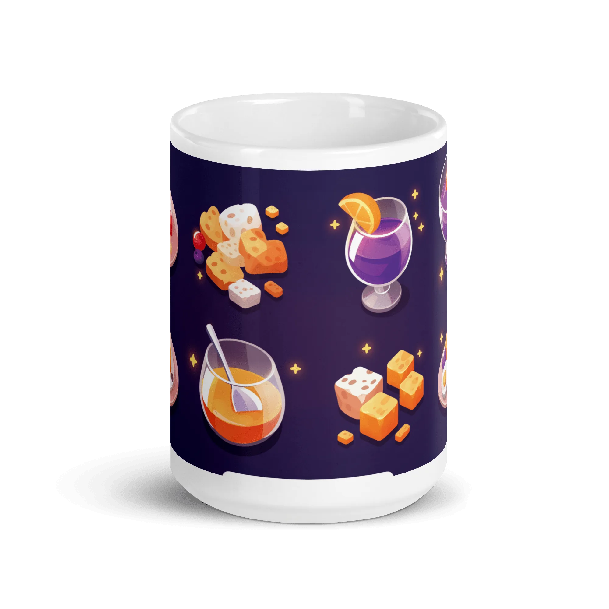 Swipe Up For Breakfast White Glossy Mug