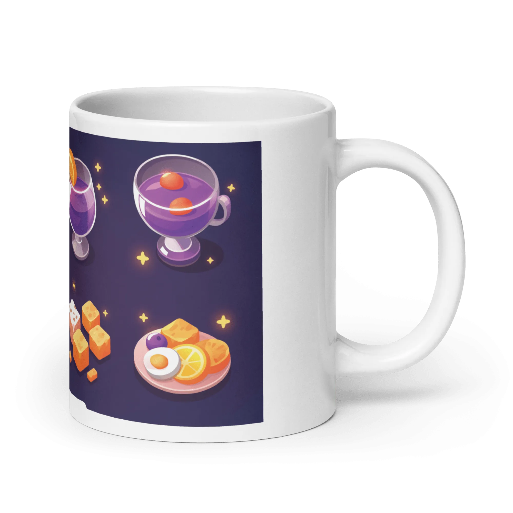 Swipe Up For Breakfast White Glossy Mug