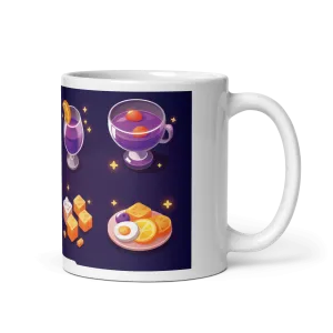 Swipe Up For Breakfast White Glossy Mug