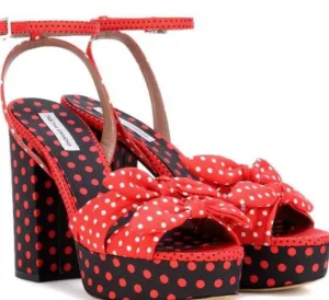 Tabitha Simmons Jodie Polka Red/Black/White Polka Dot