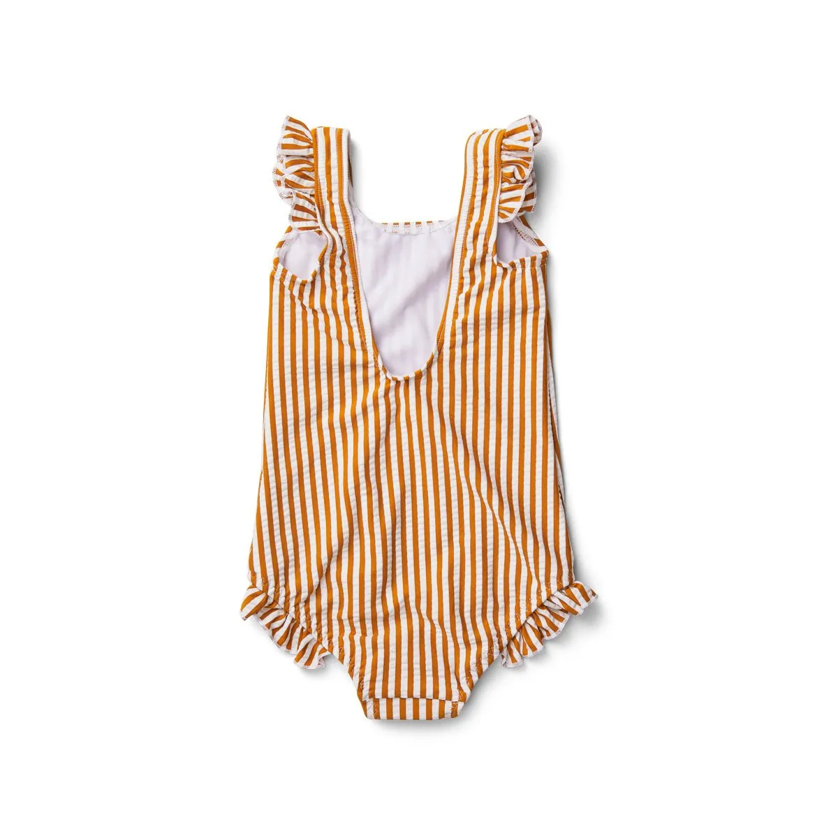 Tanna Swimsuit - Y/D stripe: Mustard/white