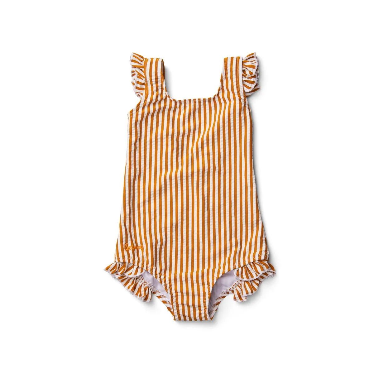 Tanna Swimsuit - Y/D stripe: Mustard/white