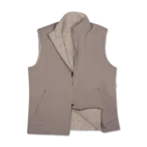 Technical Zip Gilet in Cream