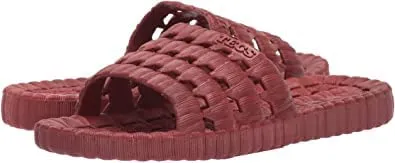 TECS Women's Flexible PVC Lightweight Relax Water Sandal | Open Toe Slipper with Drainage Hole for Beach, Showers, Dorms, & Outdoor