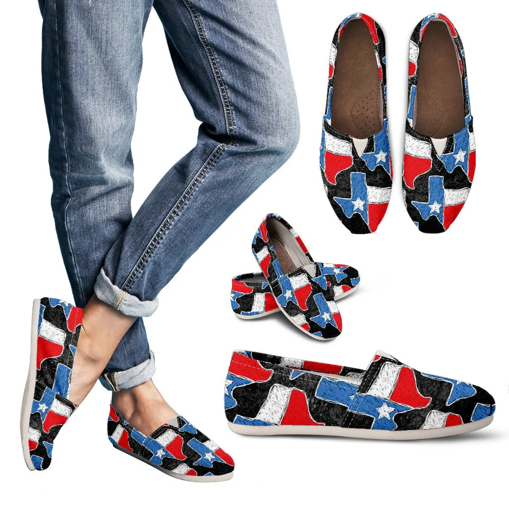 Texas Flag Women's Casual Canvas Shoes