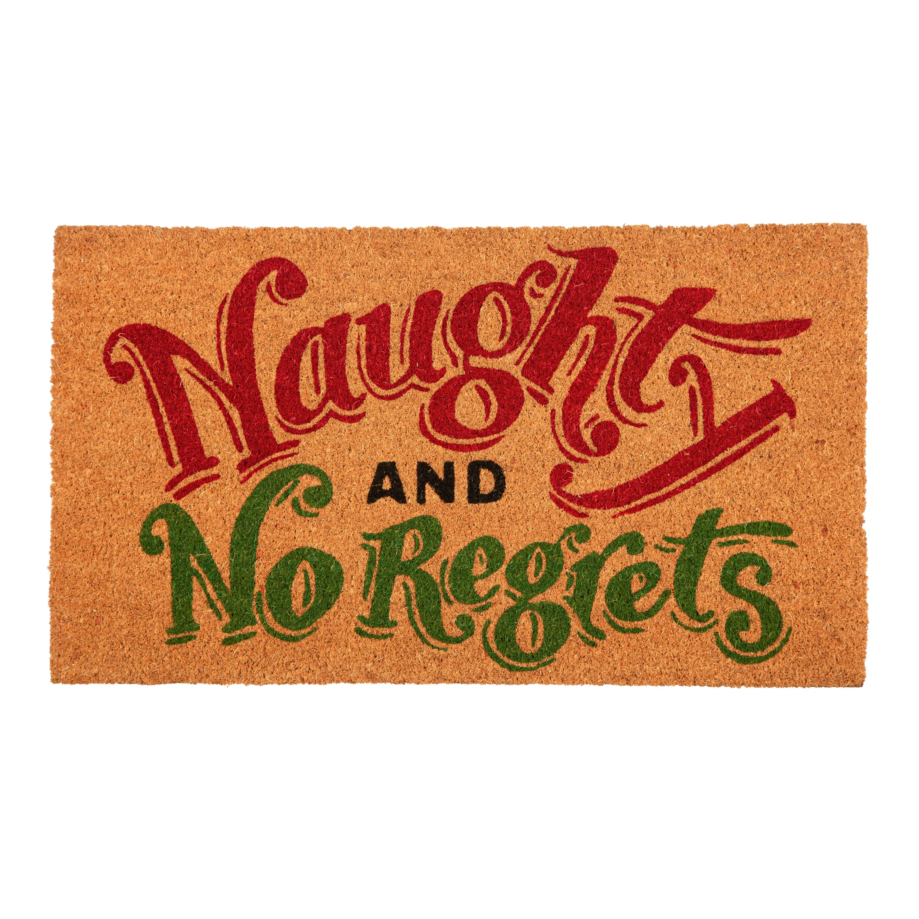 The Naughty List Coir Mat,2rm1412