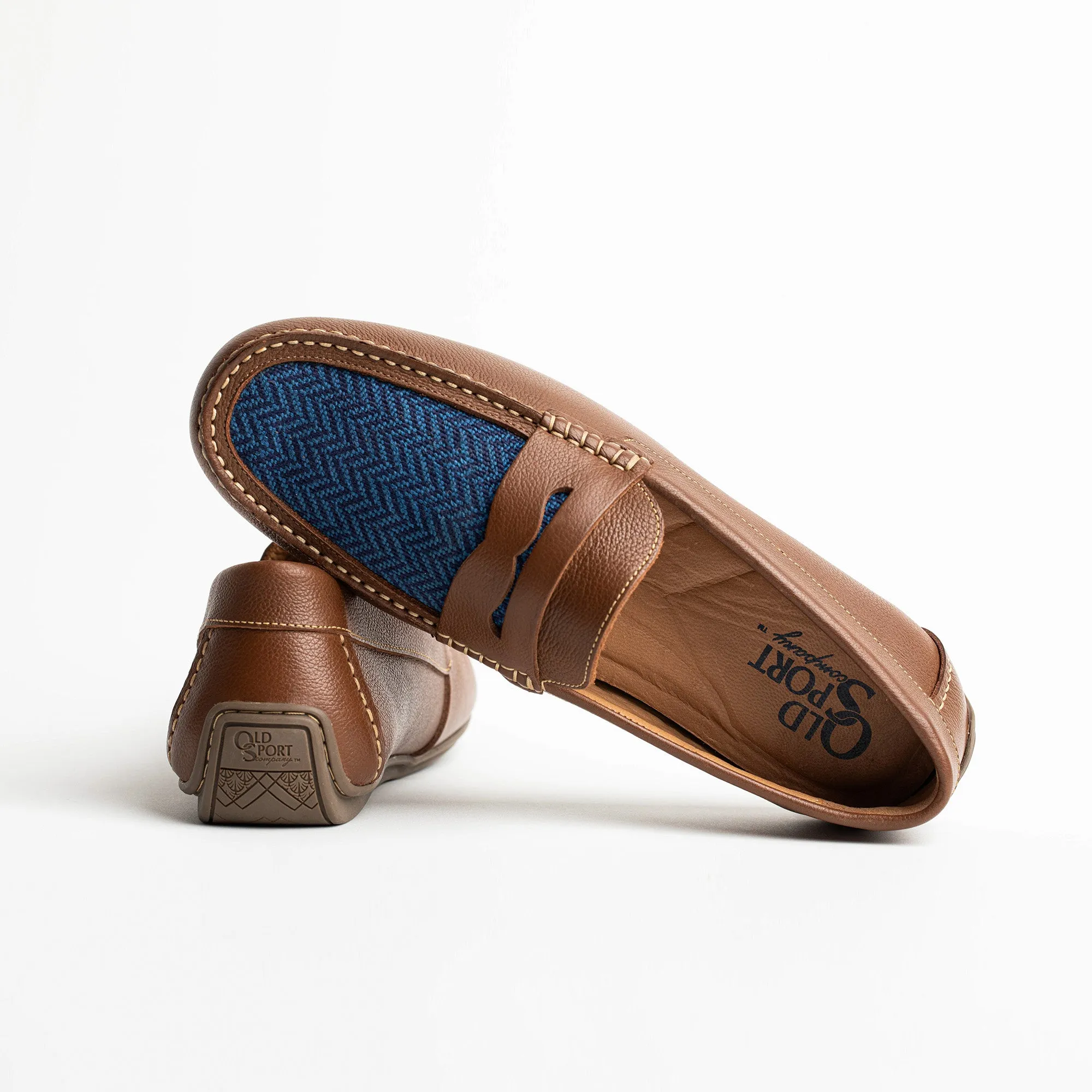 The Navy Herringbone Loafer