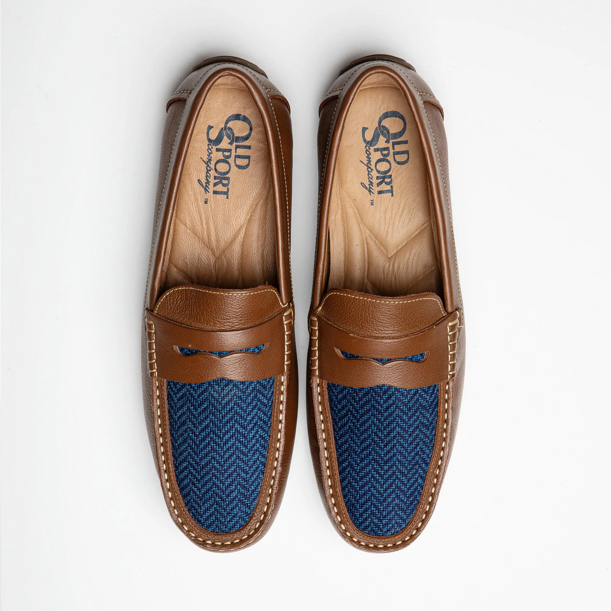 The Navy Herringbone Loafer
