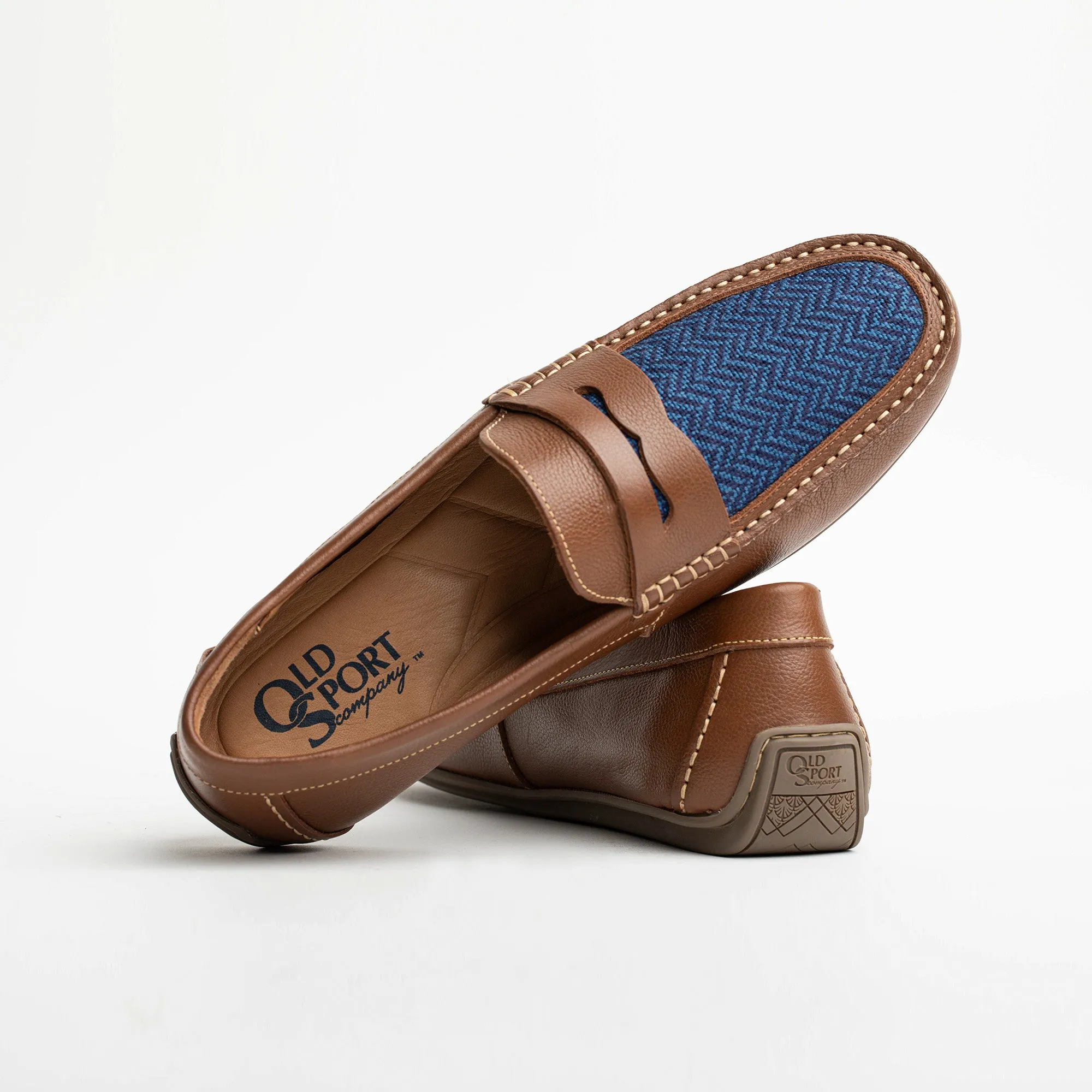 The Navy Herringbone Loafer