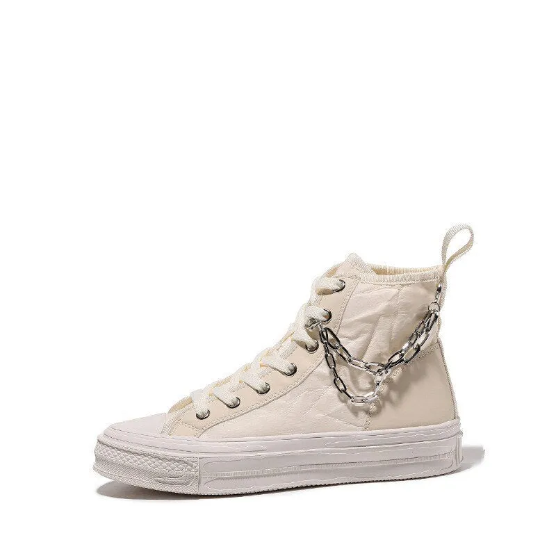Thick Platform Flats Sneakers Female Fashion High Street Shoes