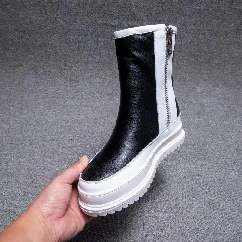 Thick Plush Plush Snow Boots Women's Sponge Cake Thick-soled Waterproof Taichung Boots In Winter Plus Velvet Thick Warmth Big Cotton Boots
