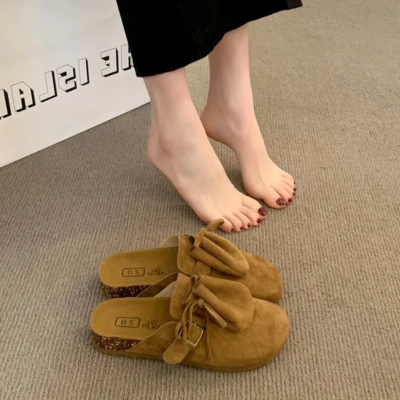 Thick Sole Mules – Women's Retro Slip-On Shoes